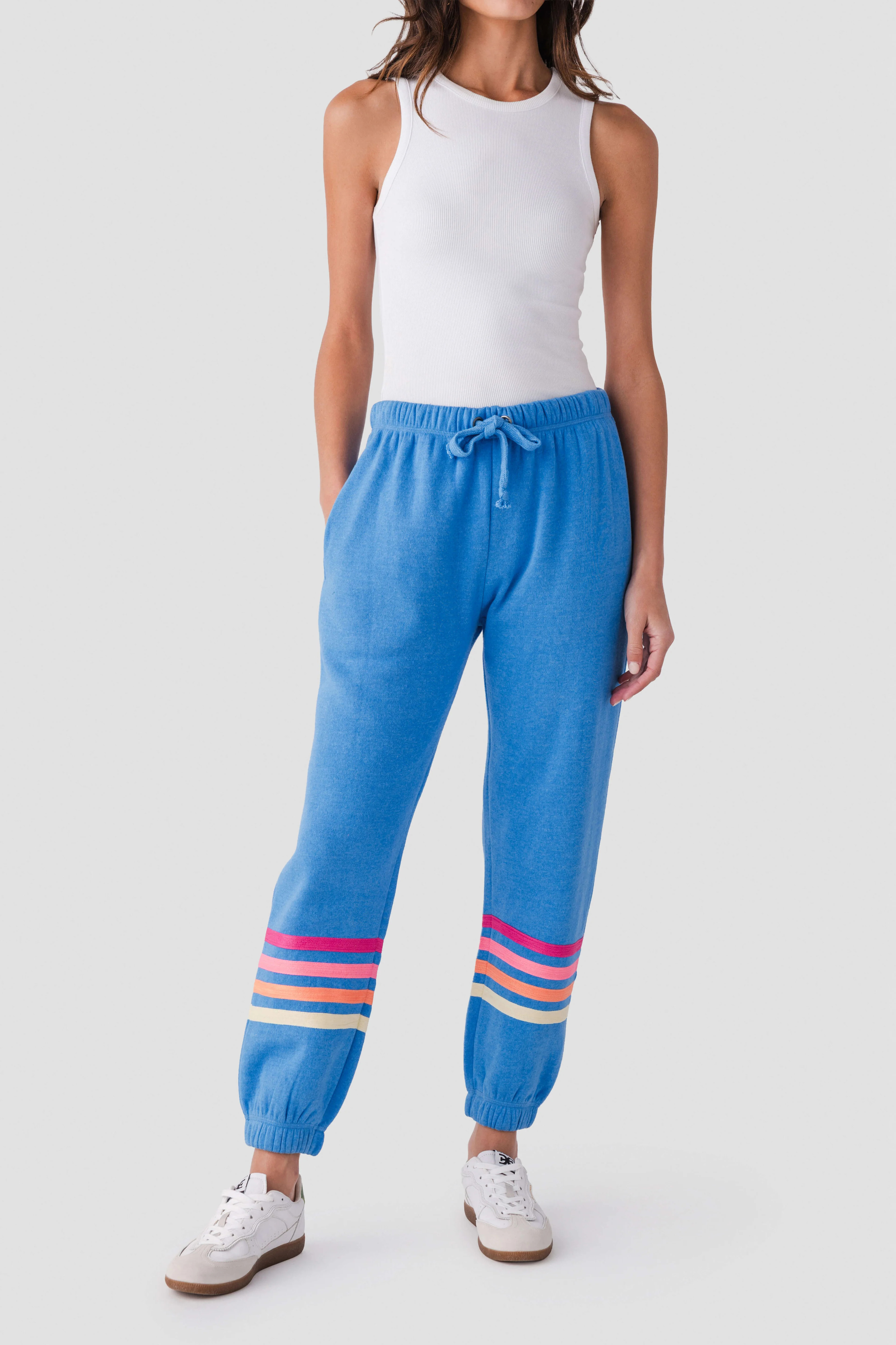 Vintage Havana Retro Stripe Fleece Jogger | Social Threads