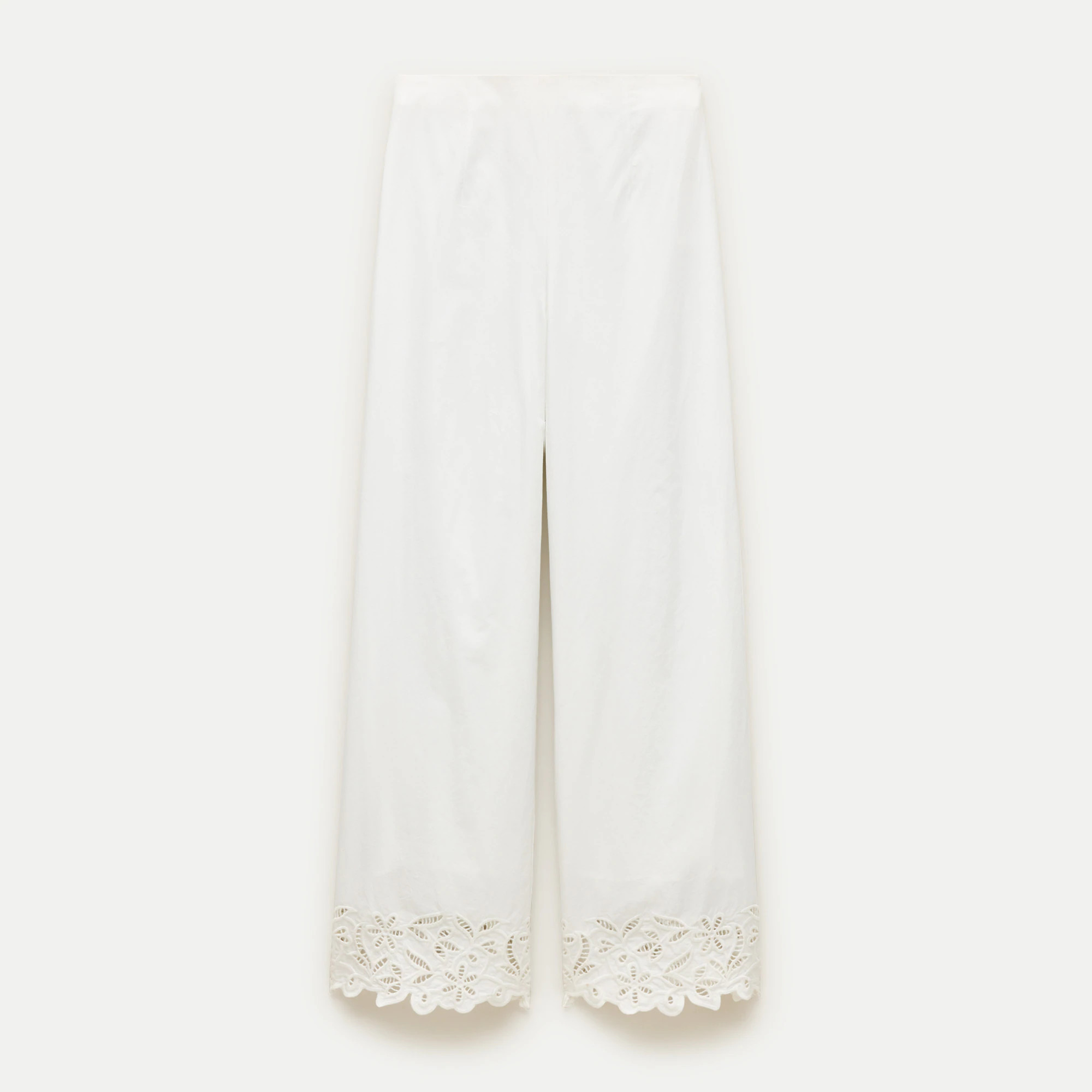 Tall Rori embroidered-hem pant | J. Crew US