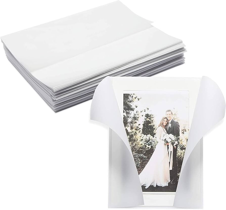 100 Pack Vellum Jackets for 5x7 Invitations, Bulk Transparent Paper Envelope Liners for Wedding C... | Amazon (US)