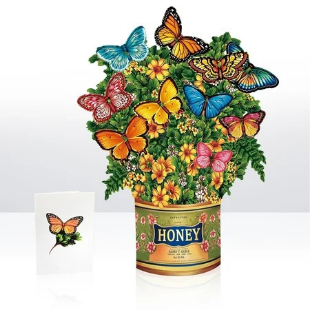 Paper Pop Up Cards Paper Flower Bouquet 3D Popup Greeting Cards with Note Card & Envelope Birthday Card Anniversary Card Get Well Gifts for Women 12 Butterflies & Buttercups | Walmart (US)