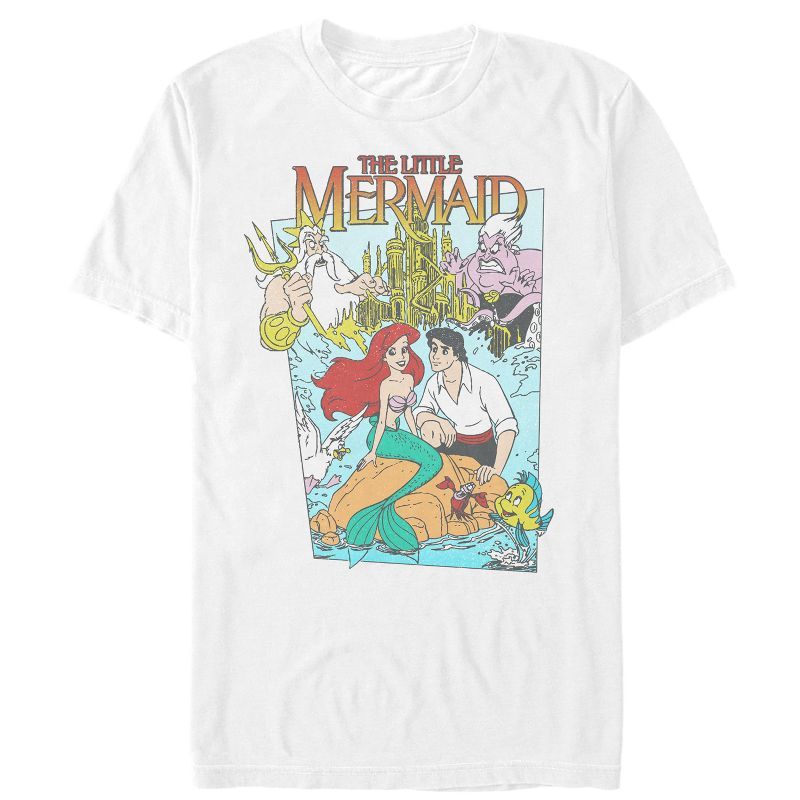Men's The Little Mermaid Character Poster T-Shirt | Target