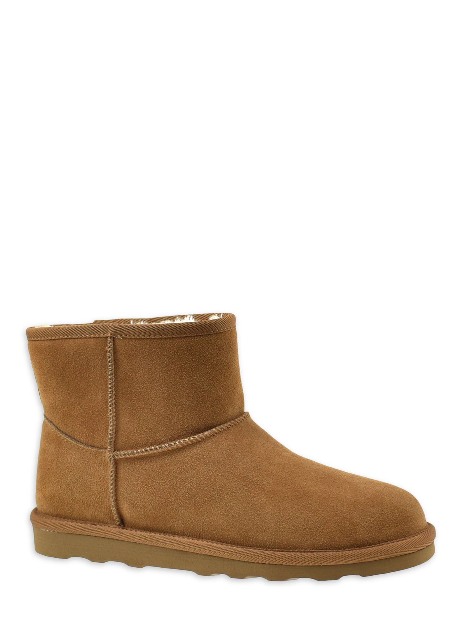 Time and Tru Women's Mini Genuine Suede Boots - Walmart.com | Walmart (US)