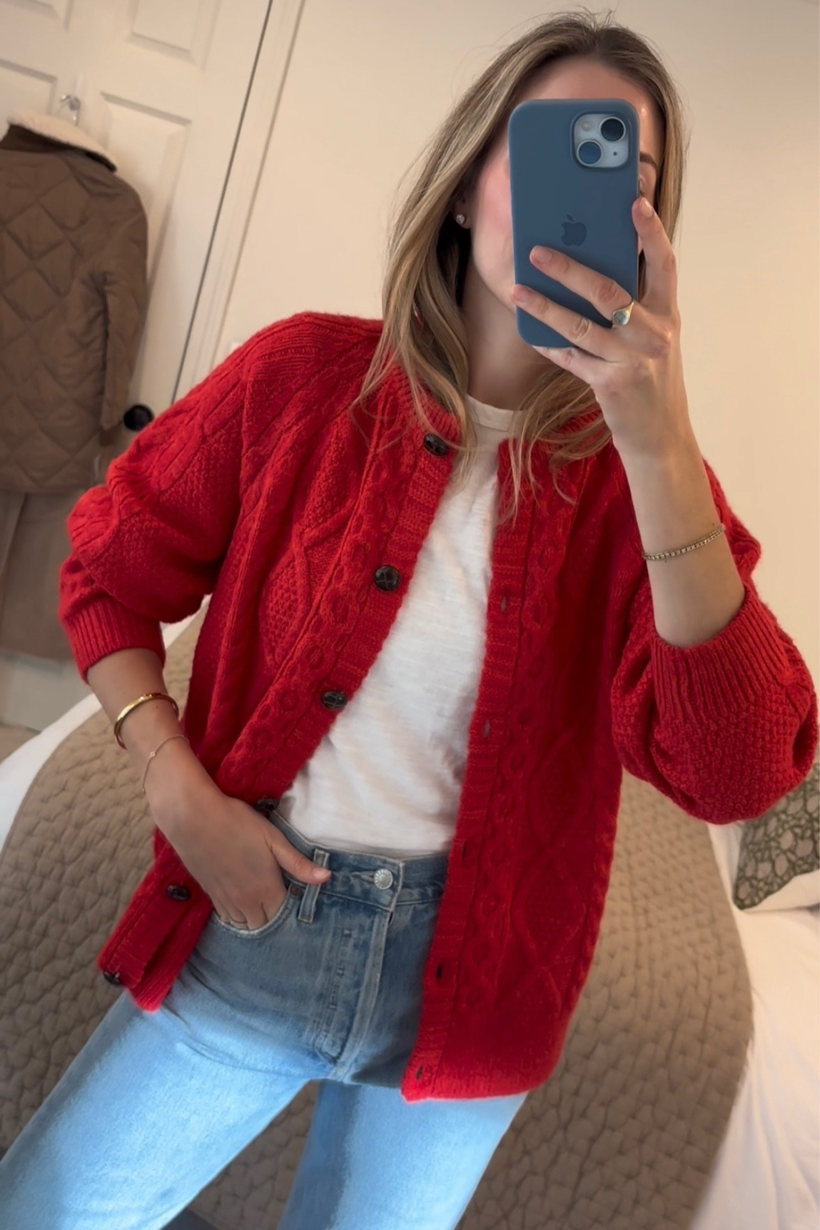 The Red Cable Knit Detailed … curated on LTK