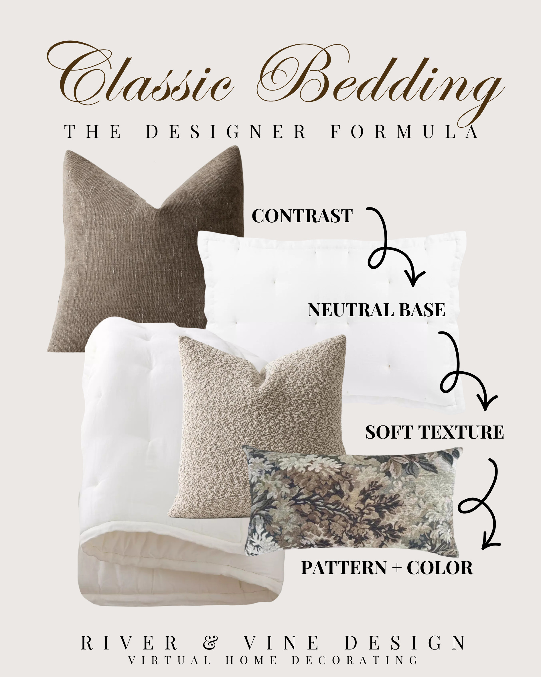There’s a reason designers keep coming back to this formula. Start with a crisp neutral base, layer in soft texture, add a touch of contrast, and finish with a patterned accent pillow to bring the entire bed to life. The result feels collected, timeless, and effortlessly elevated—without overthinking it.

Save this bedding formula for your next bedroom refresh if you want that polished, designer look every single time. 🤍

#BeddingIdeas #DesignerBedroom #BedroomStyling #NeutralBedroom #BeddingInspo #BedroomDecor #LayeredBedding #PrimaryBedroom #ClassicInteriors #TimelessDesign #LuxuryBedroom #HomeDecorFinds #LTKHome #LTKStyle

Disclosure: I may earn a small commission from purchases made through my links, at no additional cost to you. 

 #LTKHome