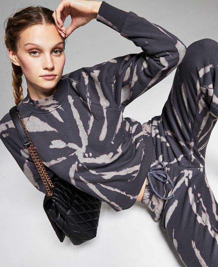 Women's Mock-Neck Cropped Sweatshirt | Macys (US)