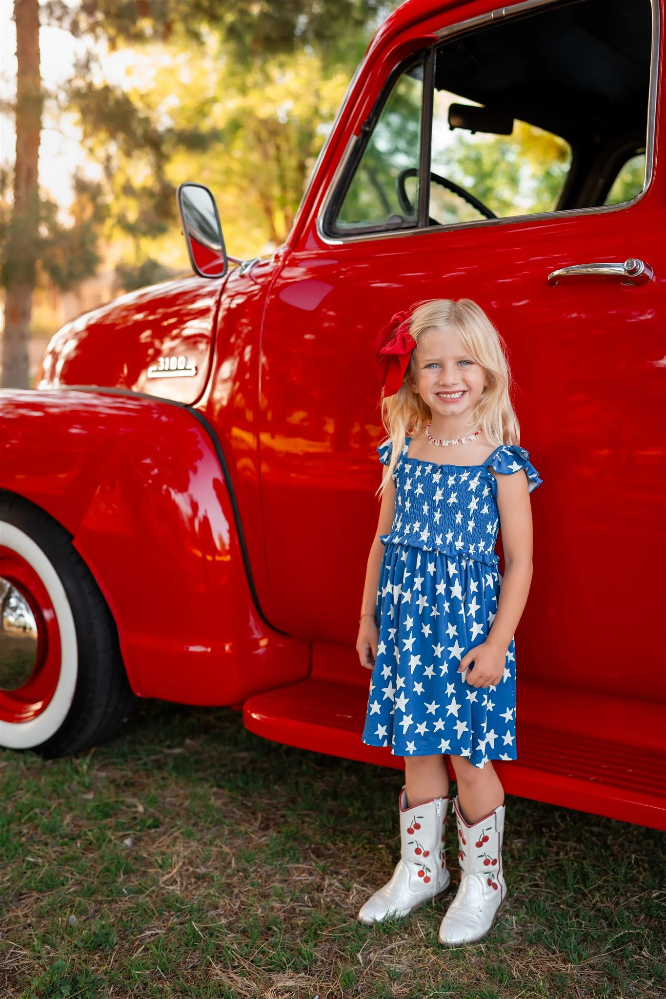 Navy Stars Smocked Twirl Dress | In My Jammers