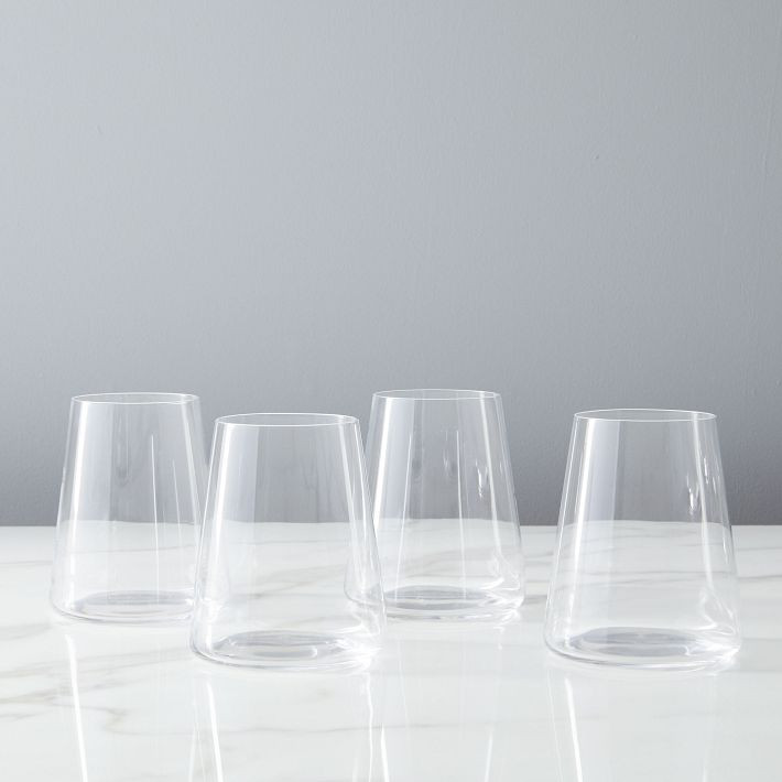 Horizon Lead-Free Crystal Stemless Wine Glass Sets | West Elm (US)