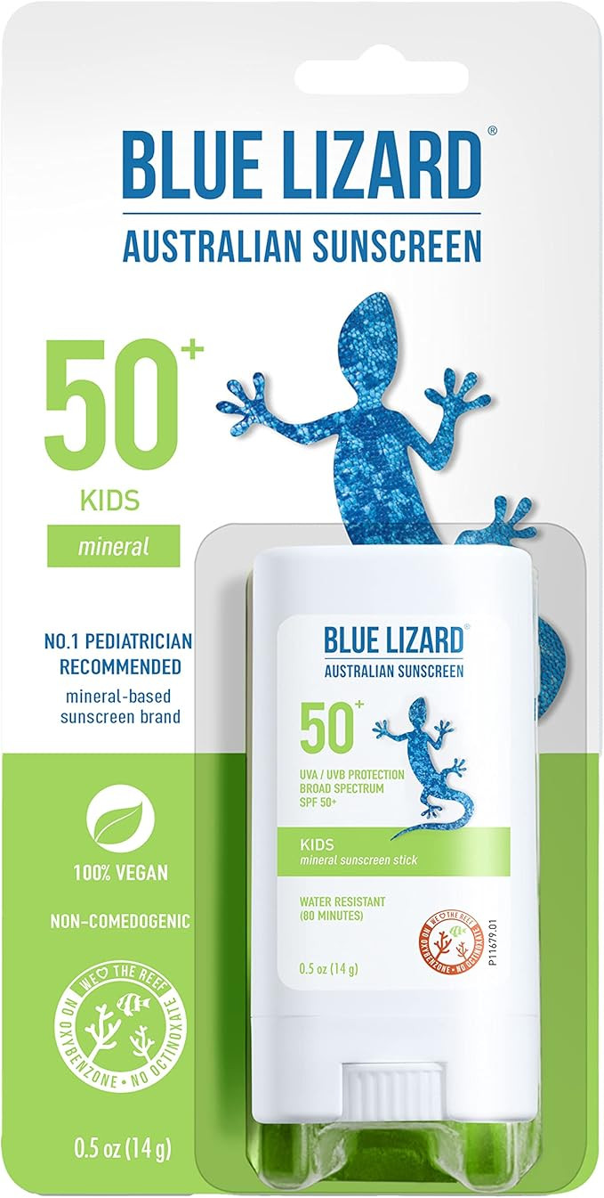 BLUE LIZARD Mineral Sunscreen Stick with Zinc Oxide SPF 50+ Water Resistant UVA/UVB Protection Ea... | Amazon (US)