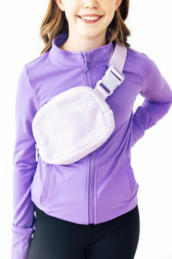 Lavender Fleece Belt Bag | Mila & Rose