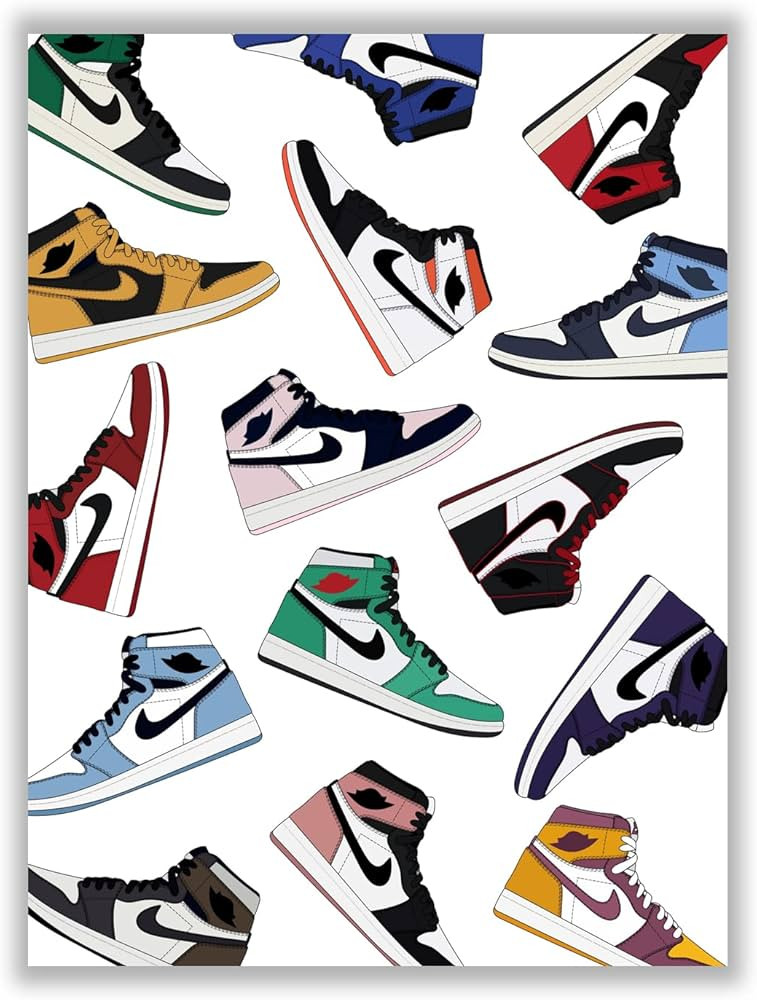 Hypebeast Custom Sneaker Poster – (12x16 Inch) Unframed – AJ Wall art, Hypebeast Room Decor, ... | Amazon (US)