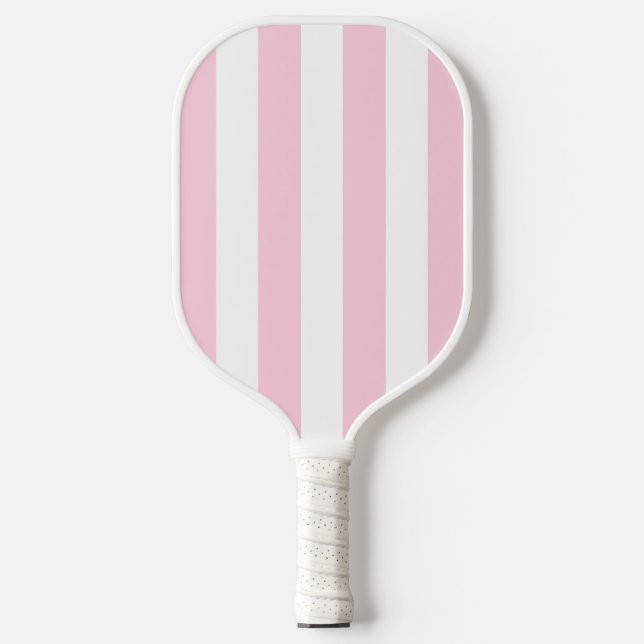Pink and White Striped | Cabana Pickleball Paddle | Zazzle | Zazzle