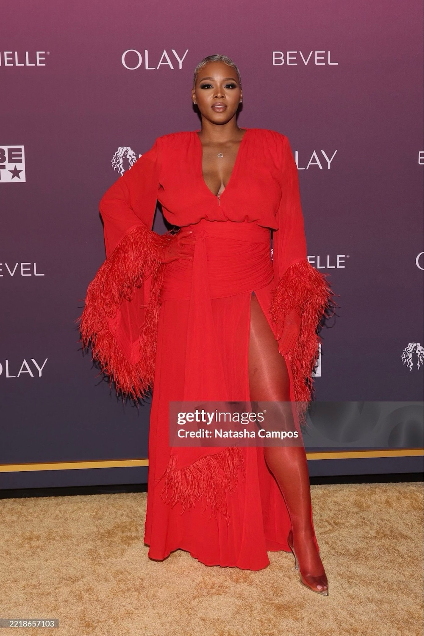 Claire's Life: Attending BET's 45 Anniversary Dinner in a Red Bronx & Banco Geisha Gown