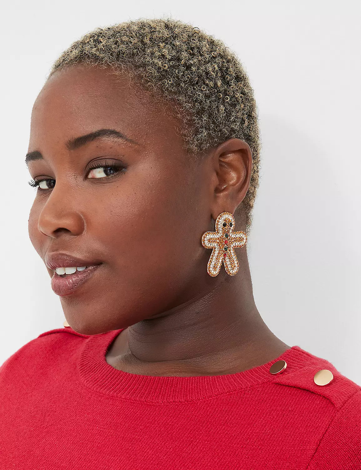 Statement Pave Gingerbread Earrings | LaneBryant | Lane Bryant (US)