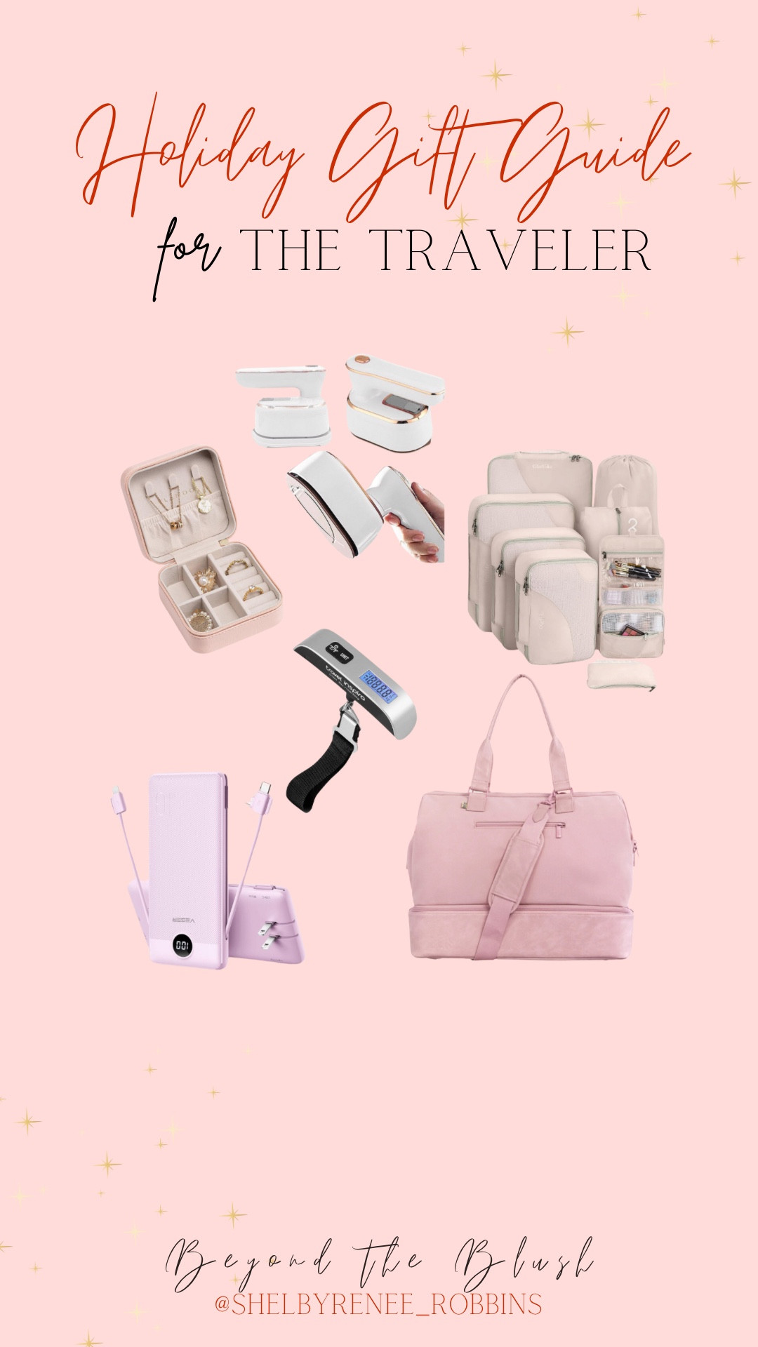 Gifts for the Traveler, gifts for the traveler, amazon gifts, rechargeable phone charger, bag scale, jewelry case, packing cubes, carry on bag, travel must haves, gifts for her, 

#LTKTravel #LTKGiftGuide #LTKHoliday