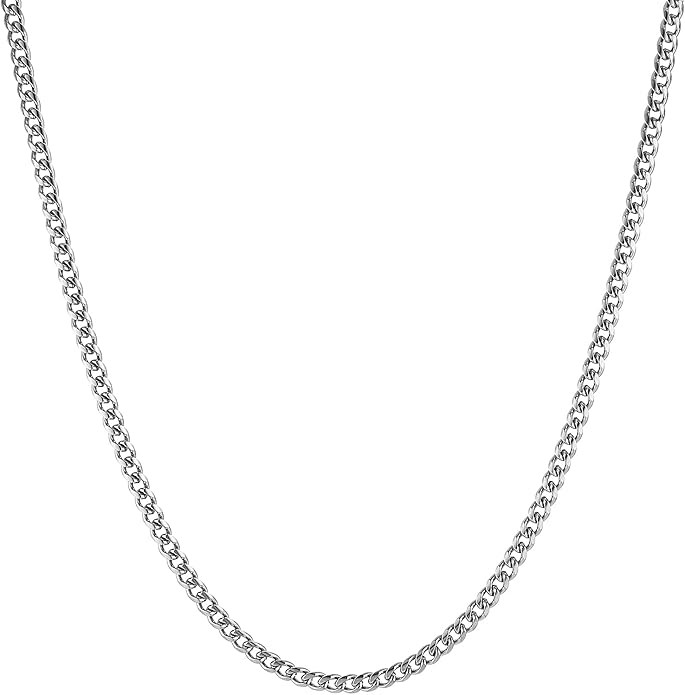 HZMAN Cuban Chain for Men 3.5mm/5mm/7mm/9mm Stainless Steel Men's Gold Chain Silver Chain Diamond... | Amazon (US)