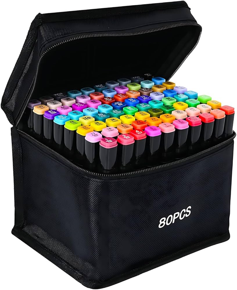 80 Colors Alcohol Markers Artist Drawing Art Dual Tip Markers Perfect for Adult Students Friends ... | Amazon (CA)
