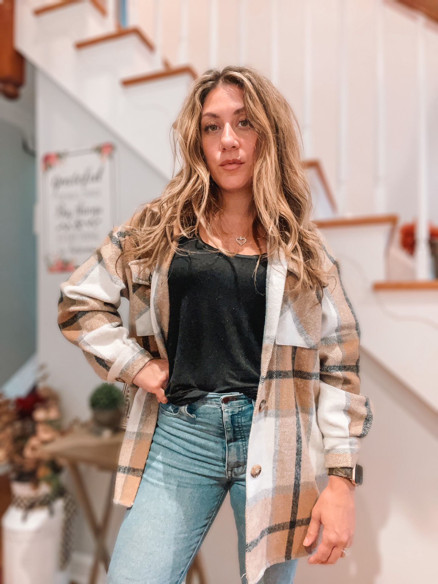 Fall vibes 🍁🍂
Love this warm and cozy shacket that gives me 1990’s Fall vibes. It’s perfect for layering with a tank or tee during these fickle fall days. I’m wearing a small in both tops, and jeans are a 26. #ltkfall #fallvibes
—-

https://liketk.it/4joz9

#LTKsalealert #LTKSeasonal