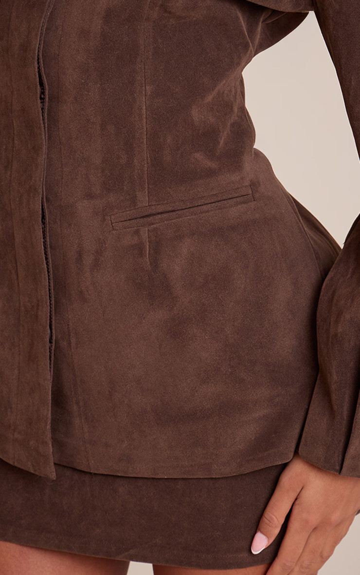 Tall Dark Brown Suede Mini Skirt | Tall | PrettyLittleThing US