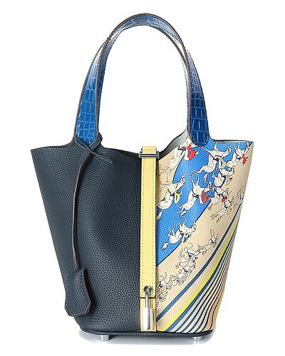 Top-Handle Painted Leather Tote | Gilt & Gilt City
