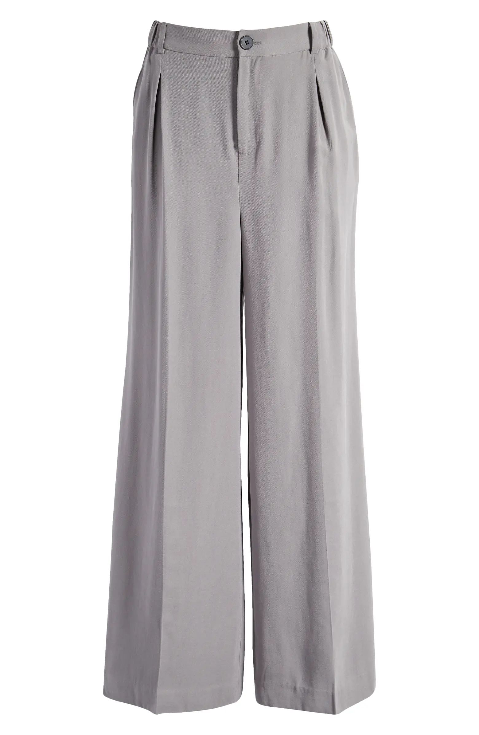 Twill Wide Leg Trousers | Nordstrom