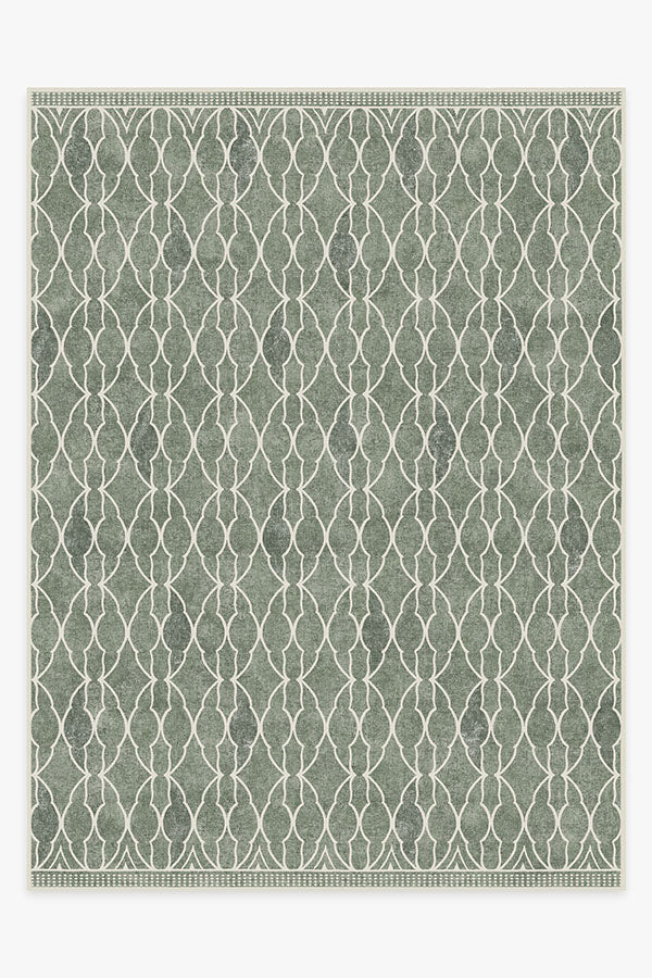 Groguâ¢ Trellis Sage Green Flatwoven Rug | Ruggable