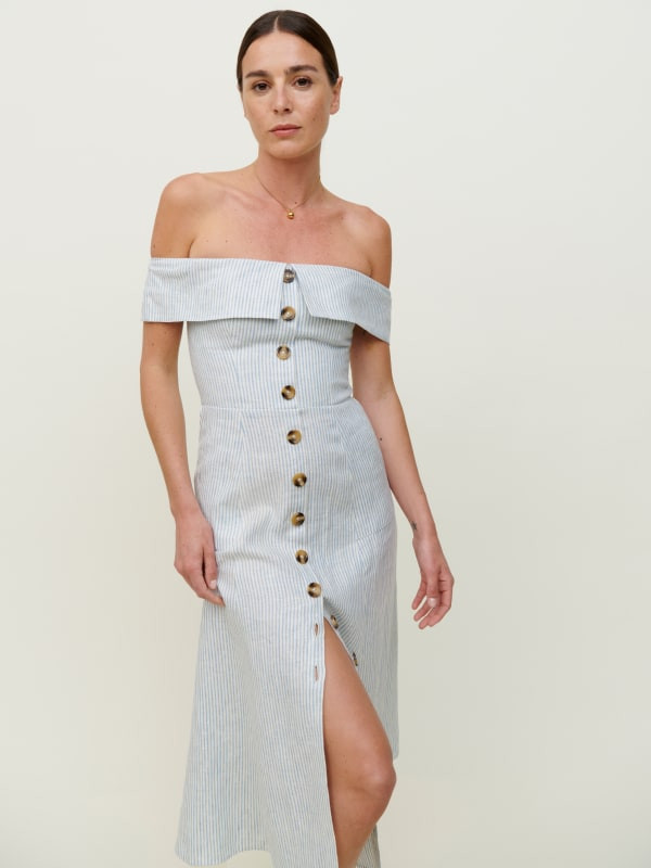 Adriel Linen Dress | Reformation (Global)