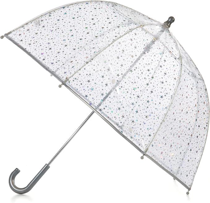 Totes Kids Clear Bubble Kids Umbrella - Perfect for Walking Safety- Child Safe with Pinch-Proof C... | Amazon (US)