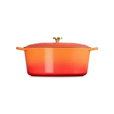 Le Creuset Signature Round Dutch Oven With Crucible Knob, 7.25 Qt. - Flamme Dorée | Wayfair North America