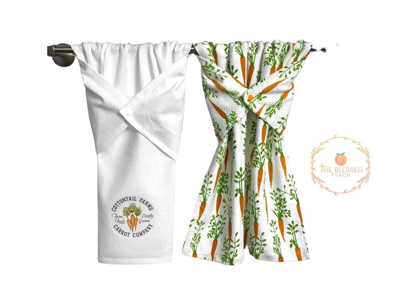 Easter kitchen towel, spring kitchen dish towel, hand drying towel, hanging hand towel, oven/stov... | Etsy (US)