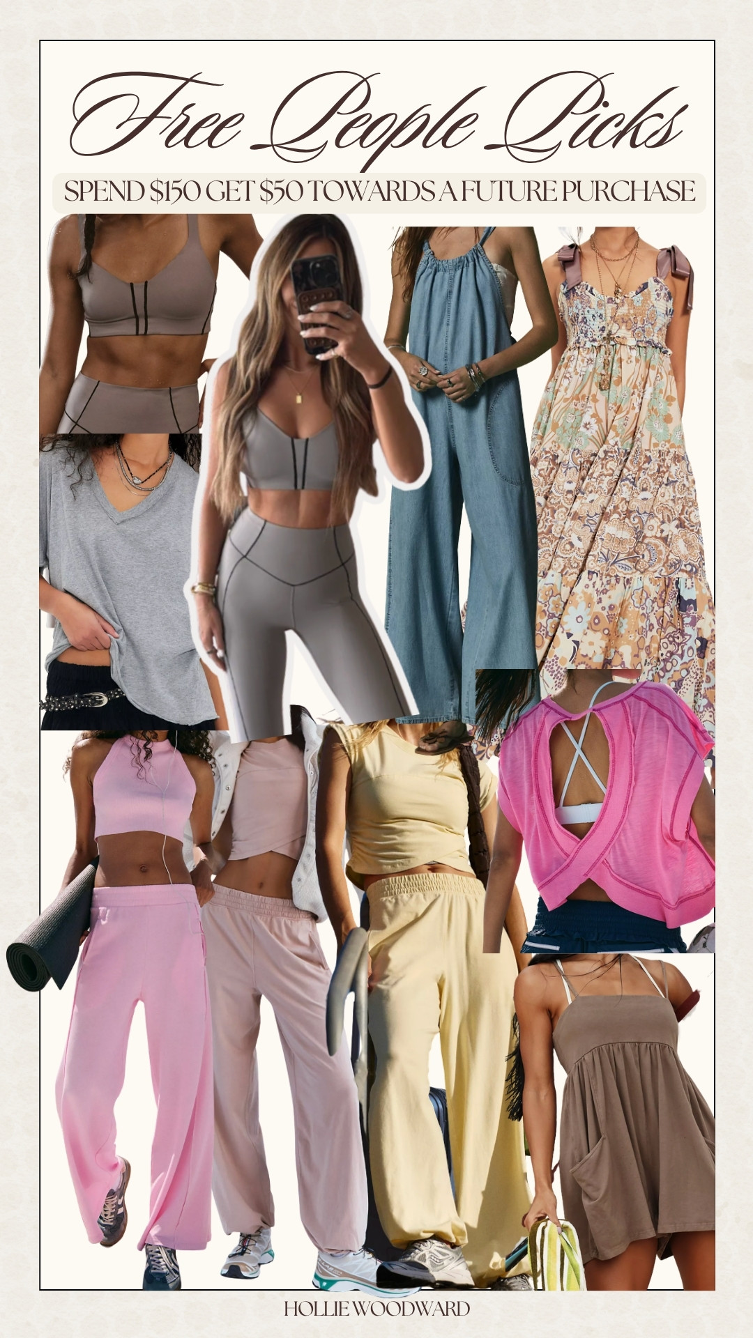 spend $150 at free people or free people movement and get $50 towards a future purchase! 🩷 

 