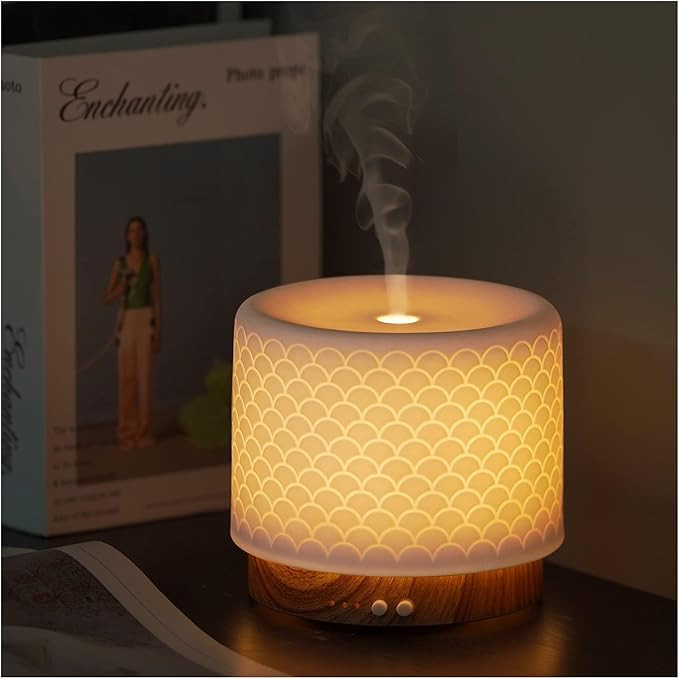 Essential Oil Diffuser, Ceramic Diffuser for Essential Oil Large Room Diffusers,Ultrasonic 280ml ... | Amazon (US)