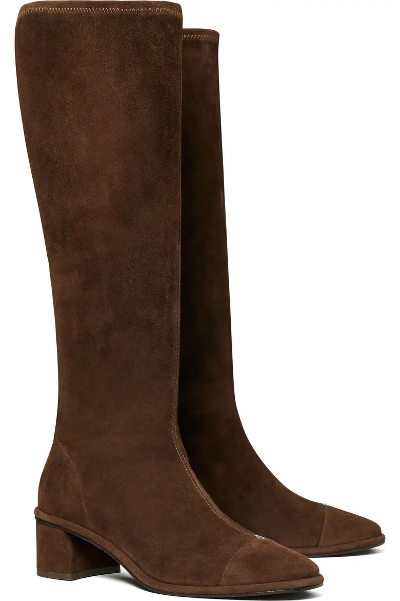 Tory Burch Cap Toe Knee High Boot in Cocoa at Nordstrom, Size 10 | Nordstrom