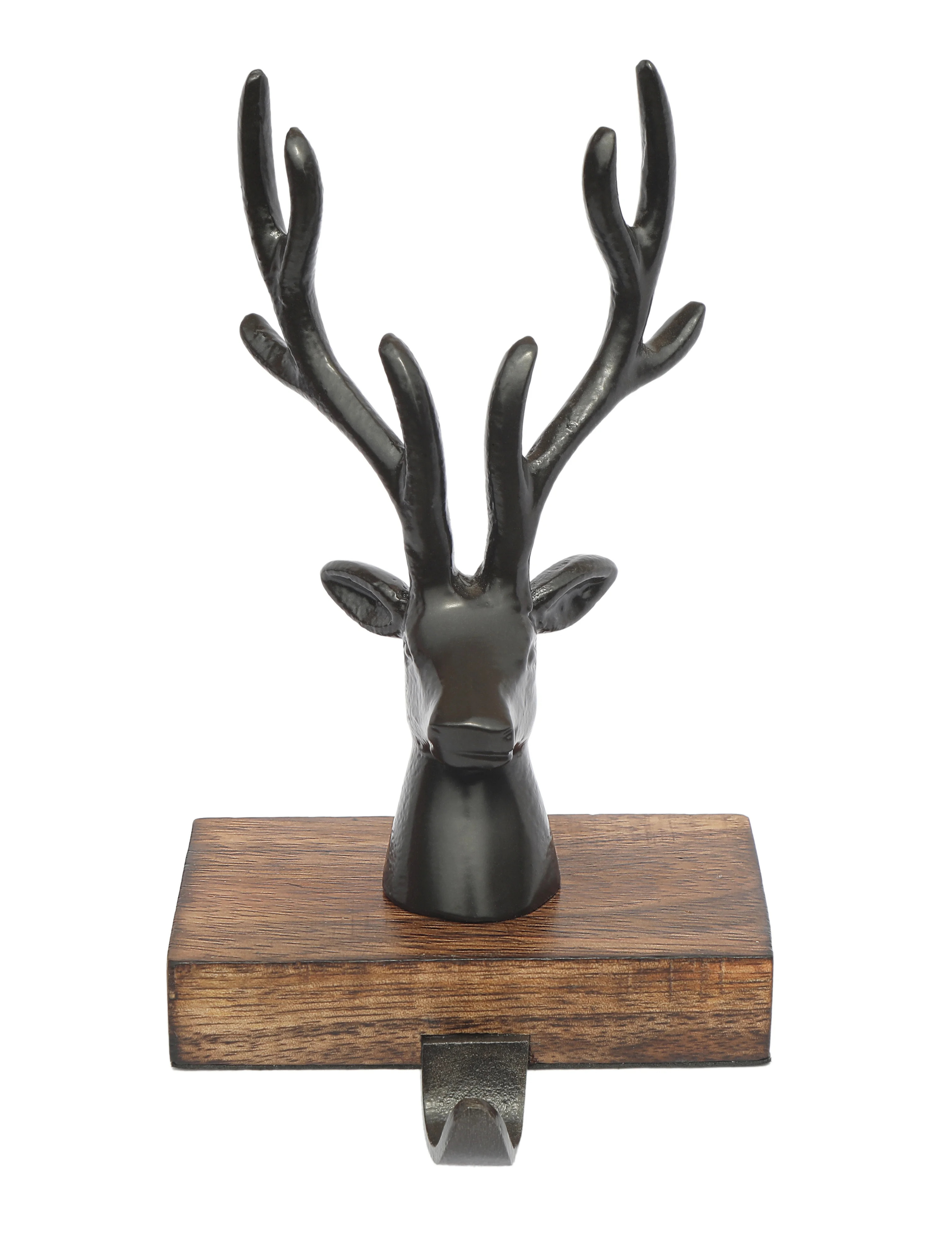 Brown Deer Head Christmas Stocking Holder, 8" Height, by Holiday Time - Walmart.com | Walmart (US)
