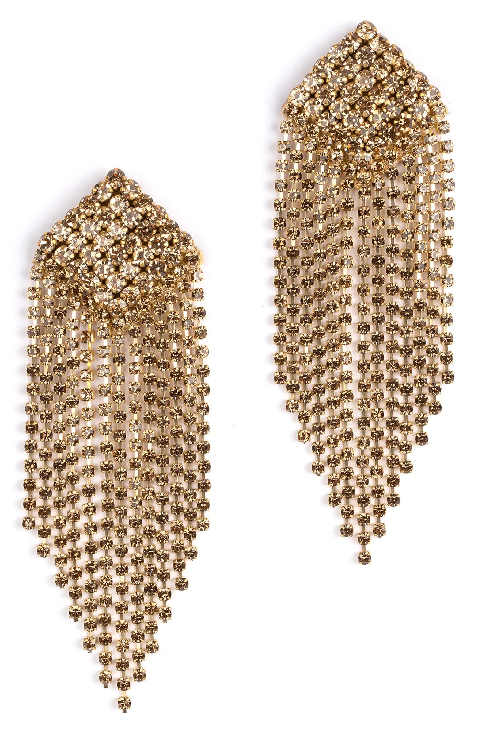 Niomi Crystal Fringe Drop Earrings | Nordstrom