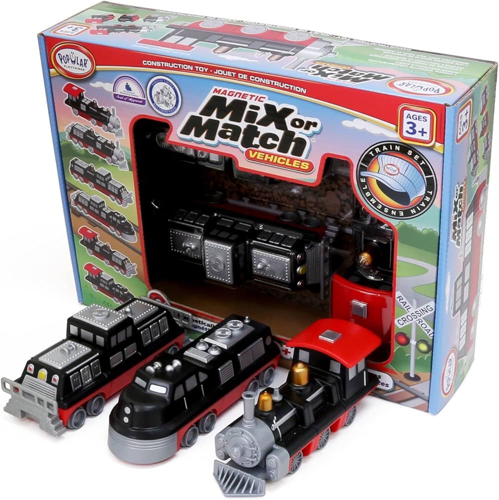 POPULAR PLAYTHINGS Magnetic Mix or Match Vehicles, Train | Amazon (US)