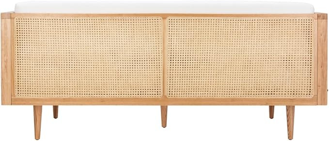 Safavieh Couture Helena French Mid-Century Natural and Beige Rattan Daybed | Amazon (US)