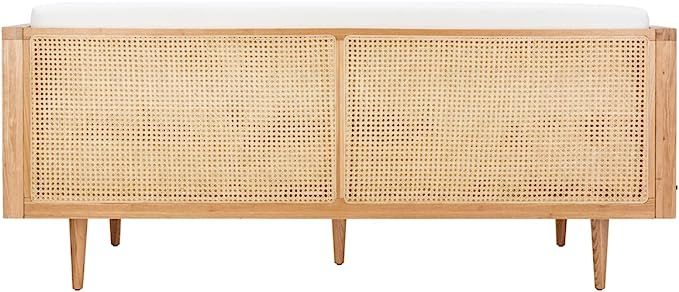 Safavieh Couture Helena French Mid-Century Natural and Beige Rattan Daybed | Amazon (US)