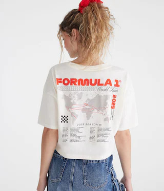 Formula 1® World Tour 2025 Cropped Graphic Tee | Aeropostale