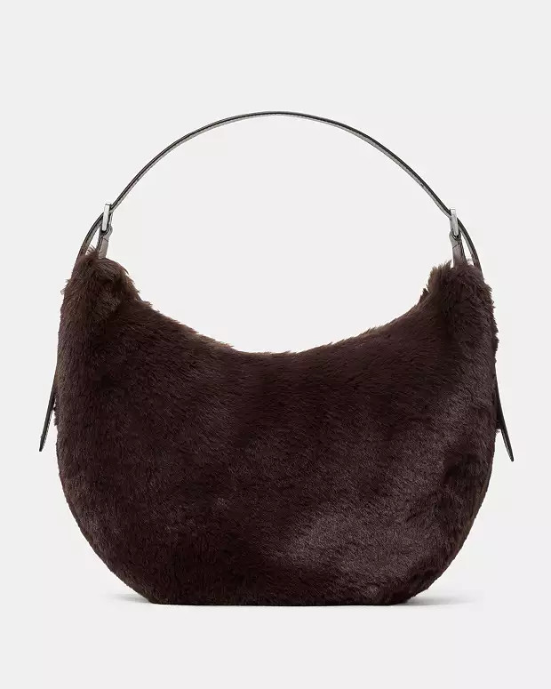 Nova Faux Fur Large Crescent Shoulder Bag | Kate Spade Outlet