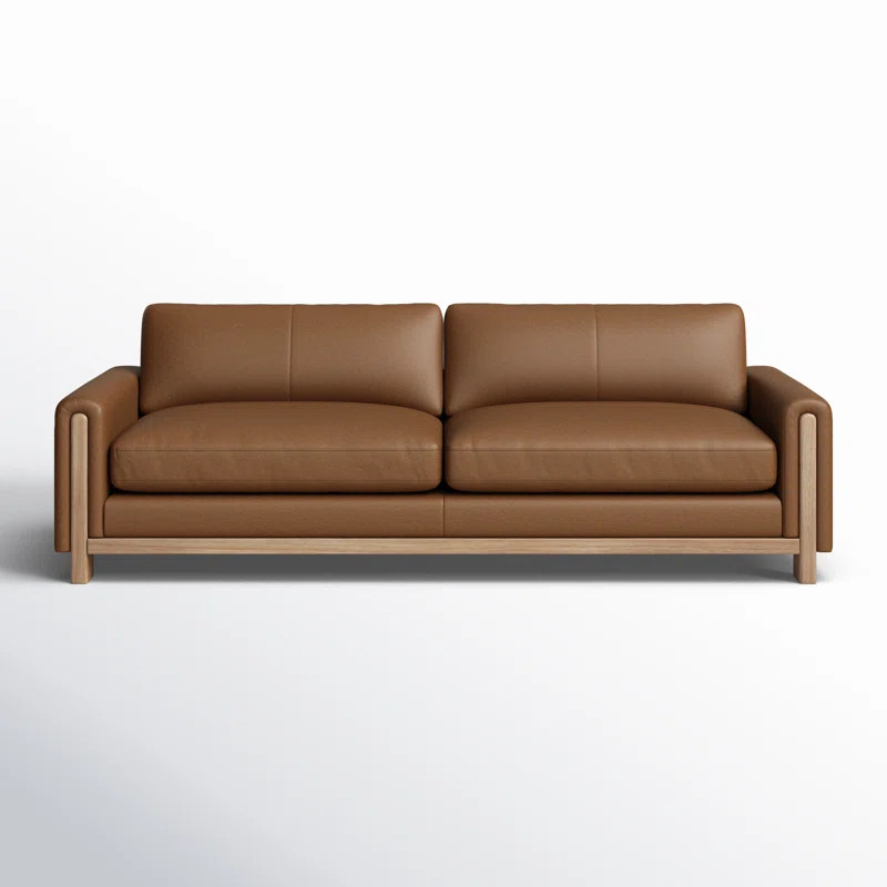 Adika 99'' Genuine Leather Sofa | Joss & Main