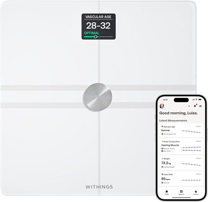 WITHINGS Smart Scales with Full Body Analysis Including Fat Content, Muscle Mass, Bone Density, V... | Amazon (US)