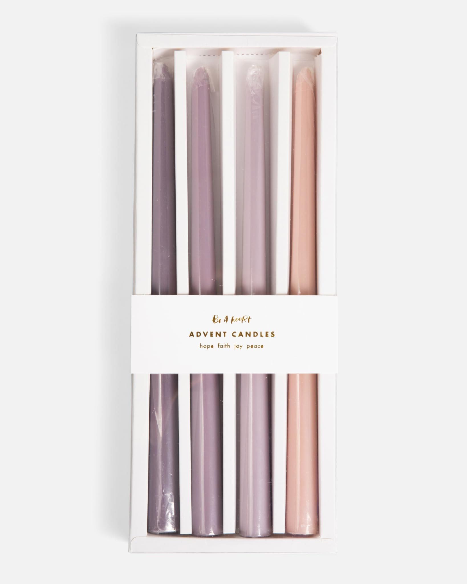 Be A Heart Muted Taper Candles Unscented Pink | Amazon (US)