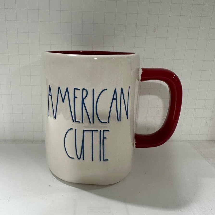 Rae Dunn AMERICAN CUTIE Mug - Fourth of Mug - Ceramic - Dishwasher and Microwave safe | Amazon (US)