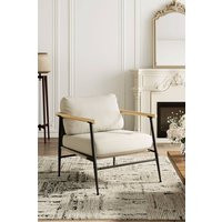 Linen Armchair with Thick Cushion - White - One Size | NastyGal UK