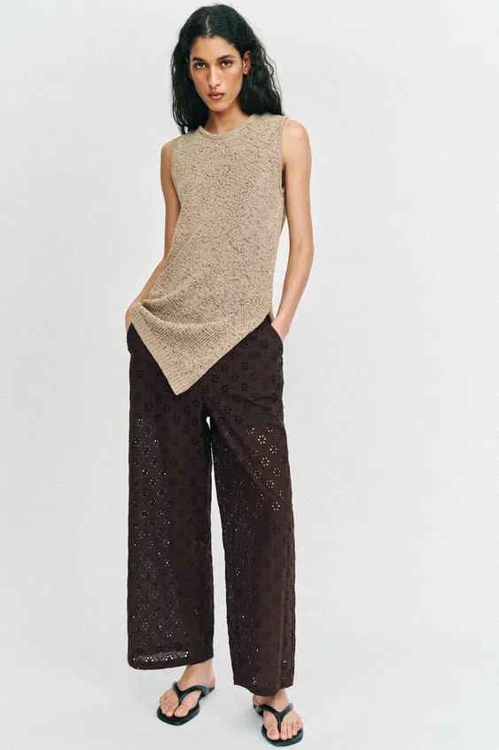 CULOTTES WITH CUTWORK EMBROIDERY | Zara UK