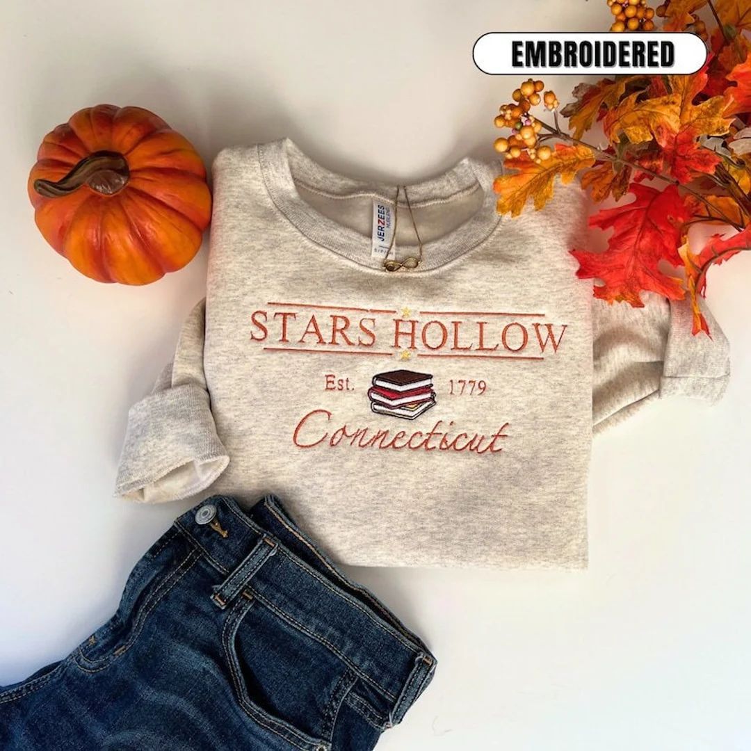 Embroidered Gilmore Girls Stars Hollow Crewneck Sweatshirt - Etsy | Etsy (US)