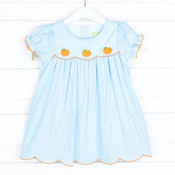 Light Blue Pumpkin Scallop Dress | Classic Whimsy