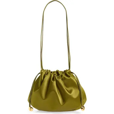 LIFFNER Charm Satin Pouch in Warm Green at Nordstrom | Nordstrom