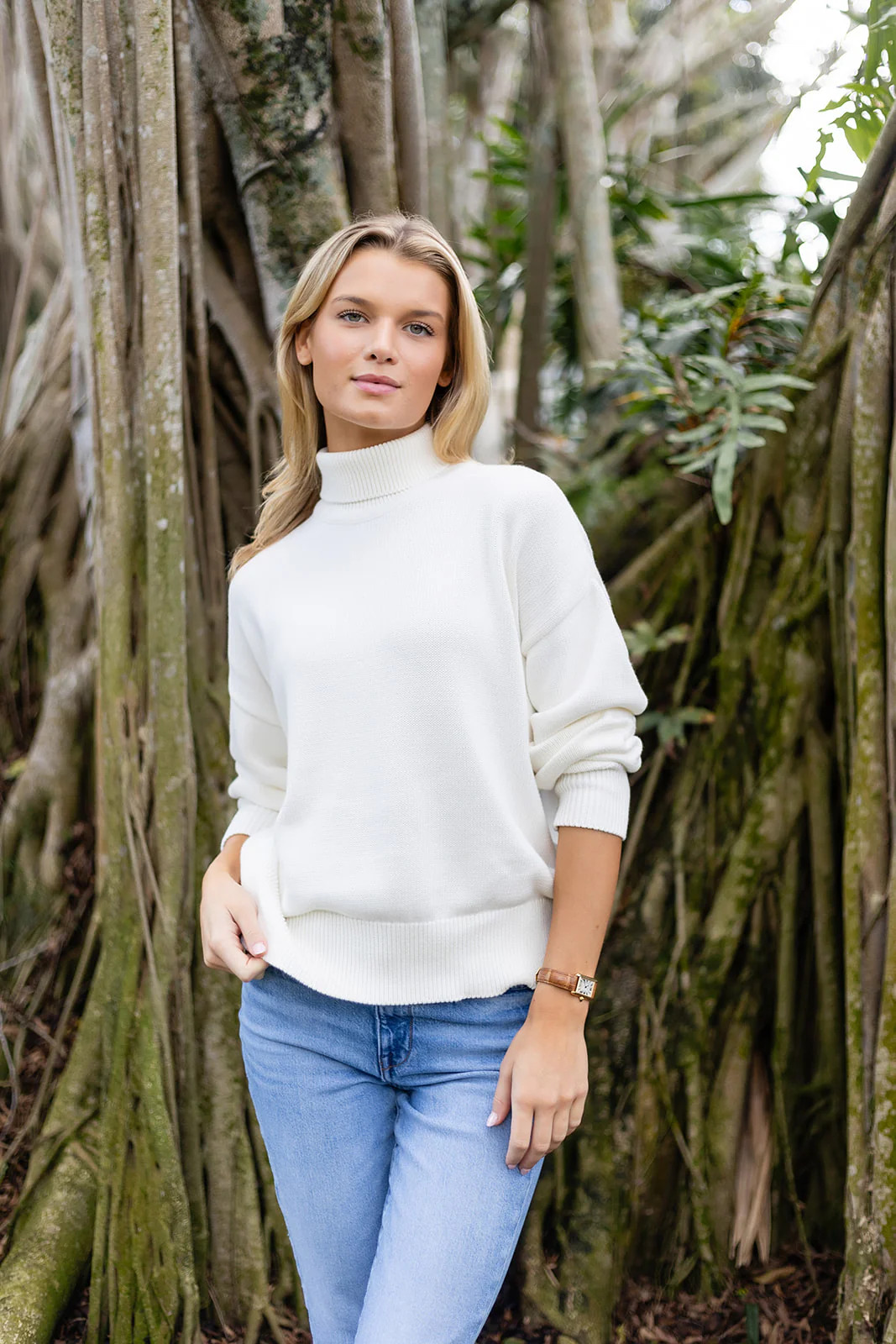 Falmouth Turtleneck - Warm White | Julia Amory