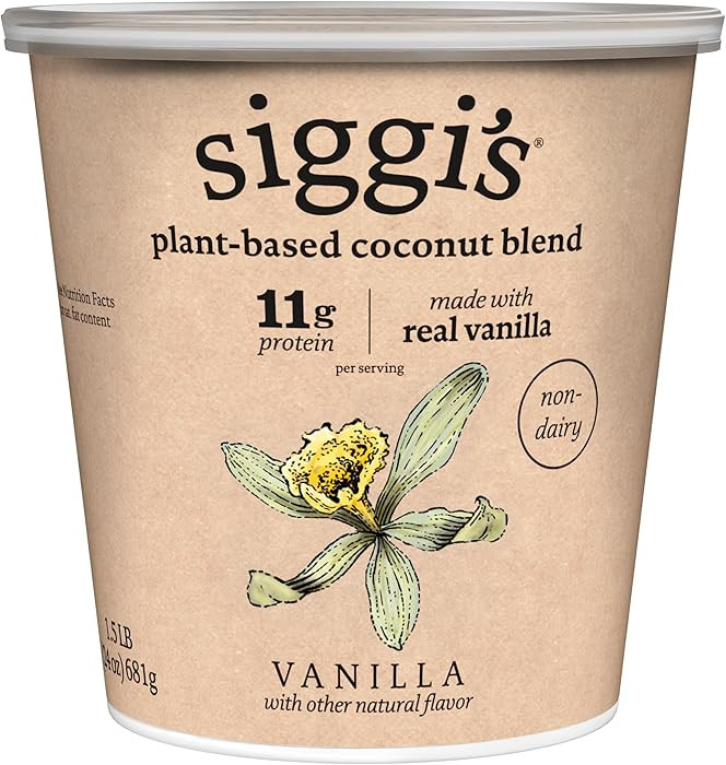 siggi's Plant-Based Coconut Blend, Vanilla – Dairy Free Snack, More Protein Than Sugar, Blue, 2... | Amazon (US)